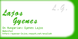 lajos gyenes business card